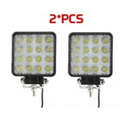 SOFEIYA 48W LED Work Light 12V 24V Lamp Super Bright LED Spotlight For Motorcycle Offroad Truck Car Boat 3520LM 6000K Driving Fog Lamps, 2PCS